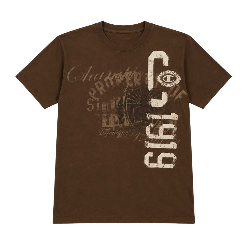 Champion T-Shirt Size S Brown Graphic 1919 1