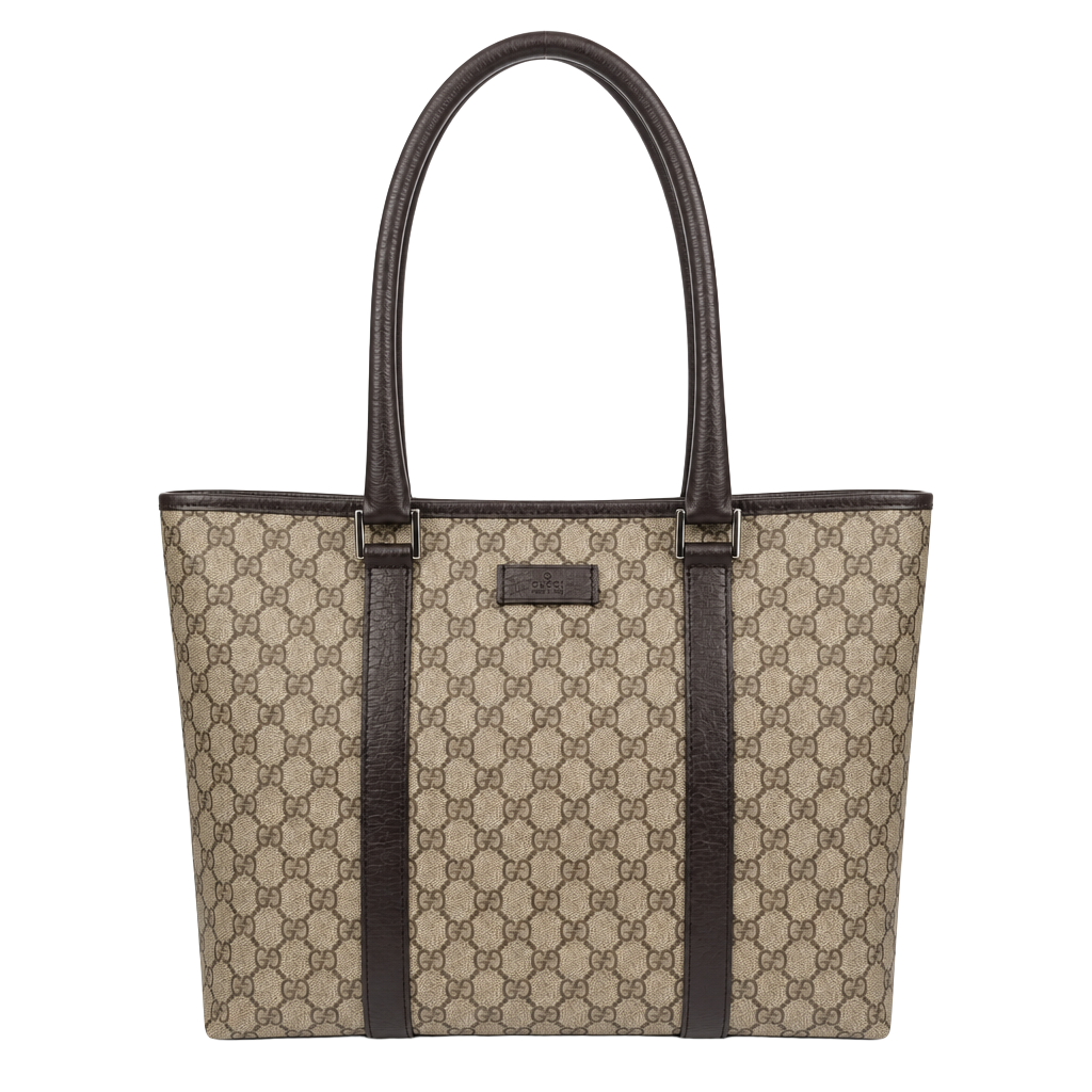 Gucci GG Supreme Joy Tote Large Beige Brown Monogram Shoulder Bag 114288 1