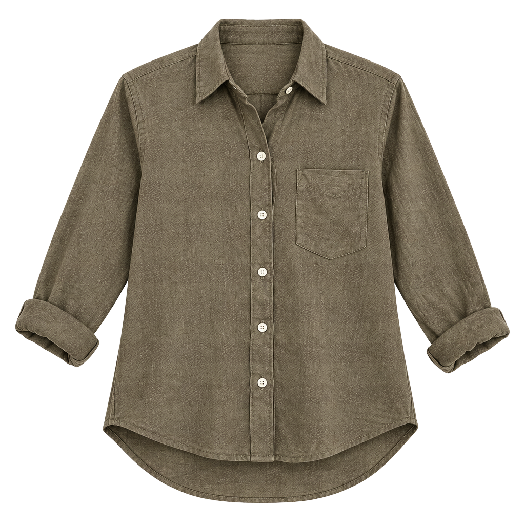 Aritzia Wilfred Women’s Linen Button Down Shirt XS Taupe Brown Oversized 1