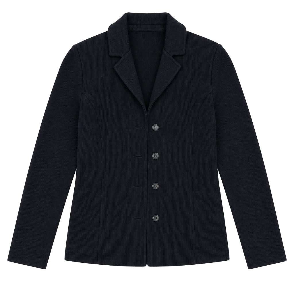 St. John Collection Santana Knit Notch Collar Button-Up Blazer Jacket 1