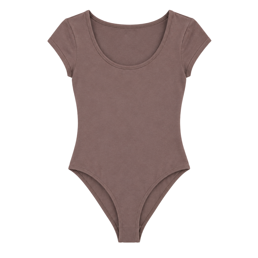 Old Navy Scoop Neck Bodysuit Size M Brown Dusted Chocolate 1