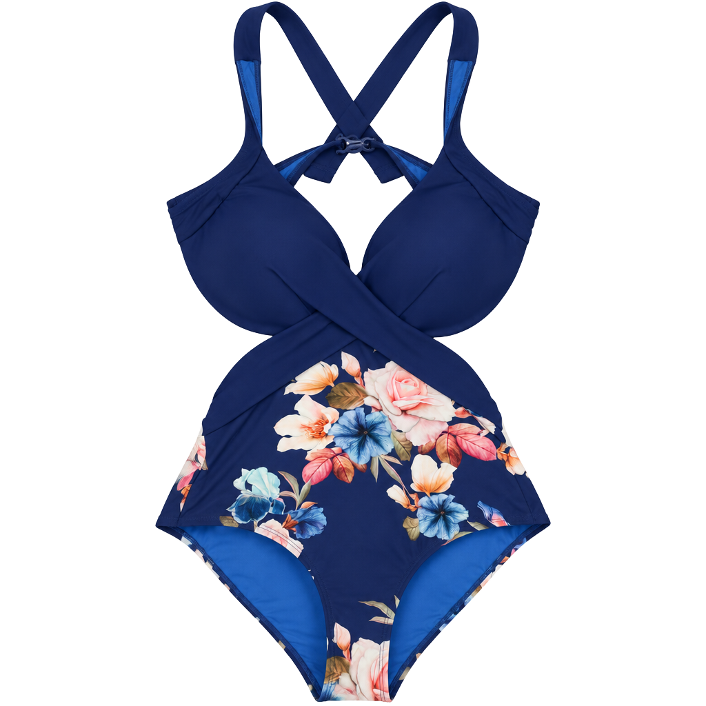 Cupshe Floral Halter One Piece Swimsuit 1