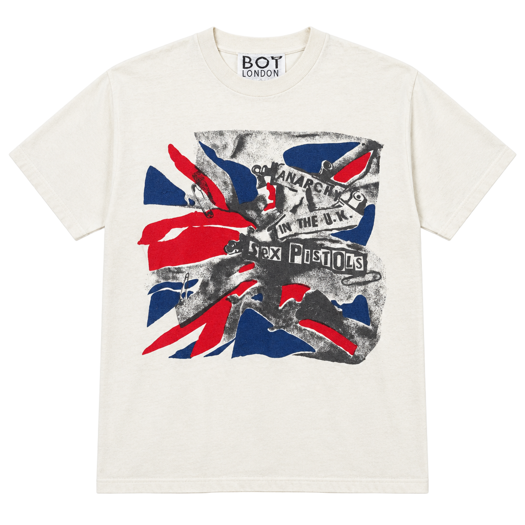 Boy London Sex Pistols Anarchy In The U.K. Graphic T-Shirt White Large 1