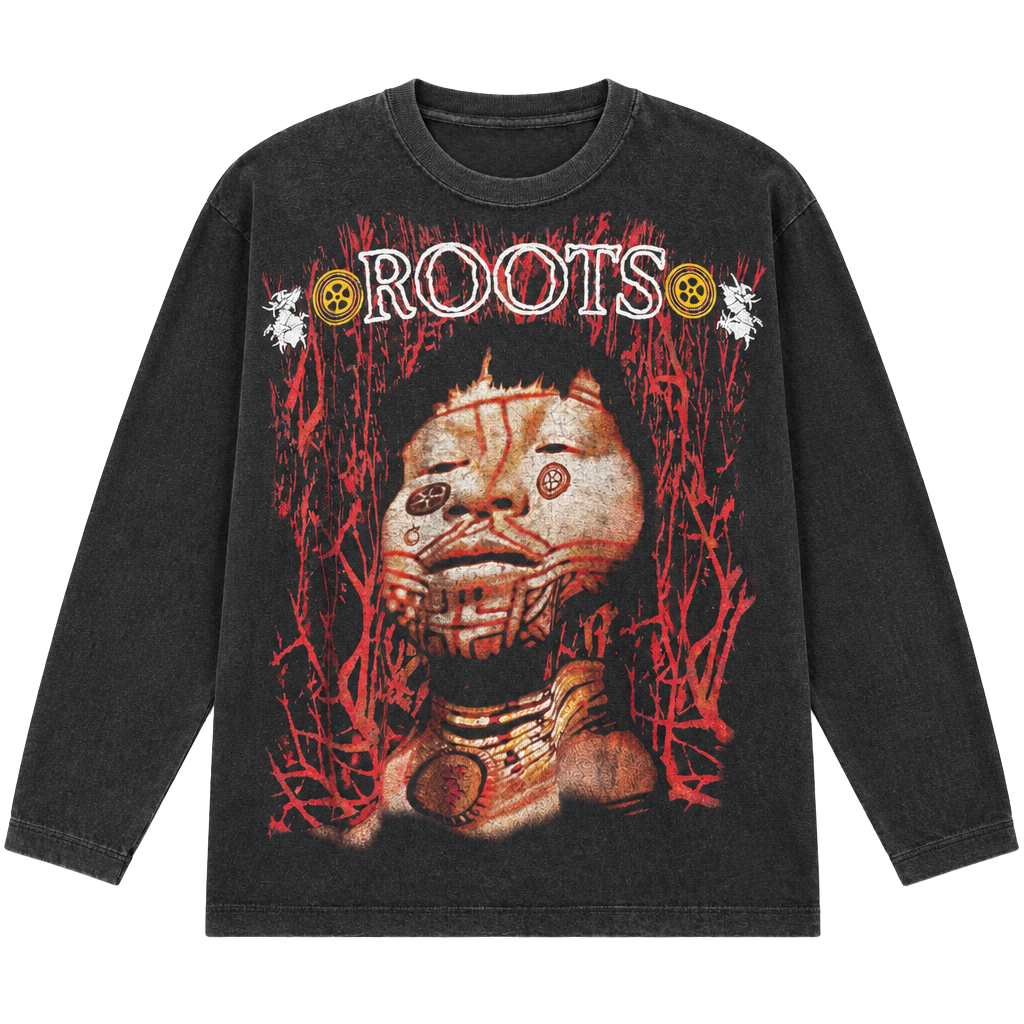 Vintage European Sepultura Bloody Roots Bootleg Black Long Sleeve Large Band Teea 1