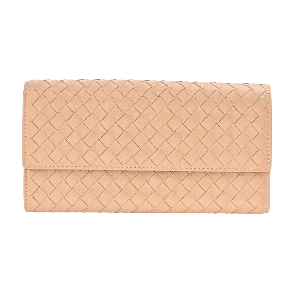Bottega Veneta Intrecciato Weave Continental Wallet Pink Leather 1