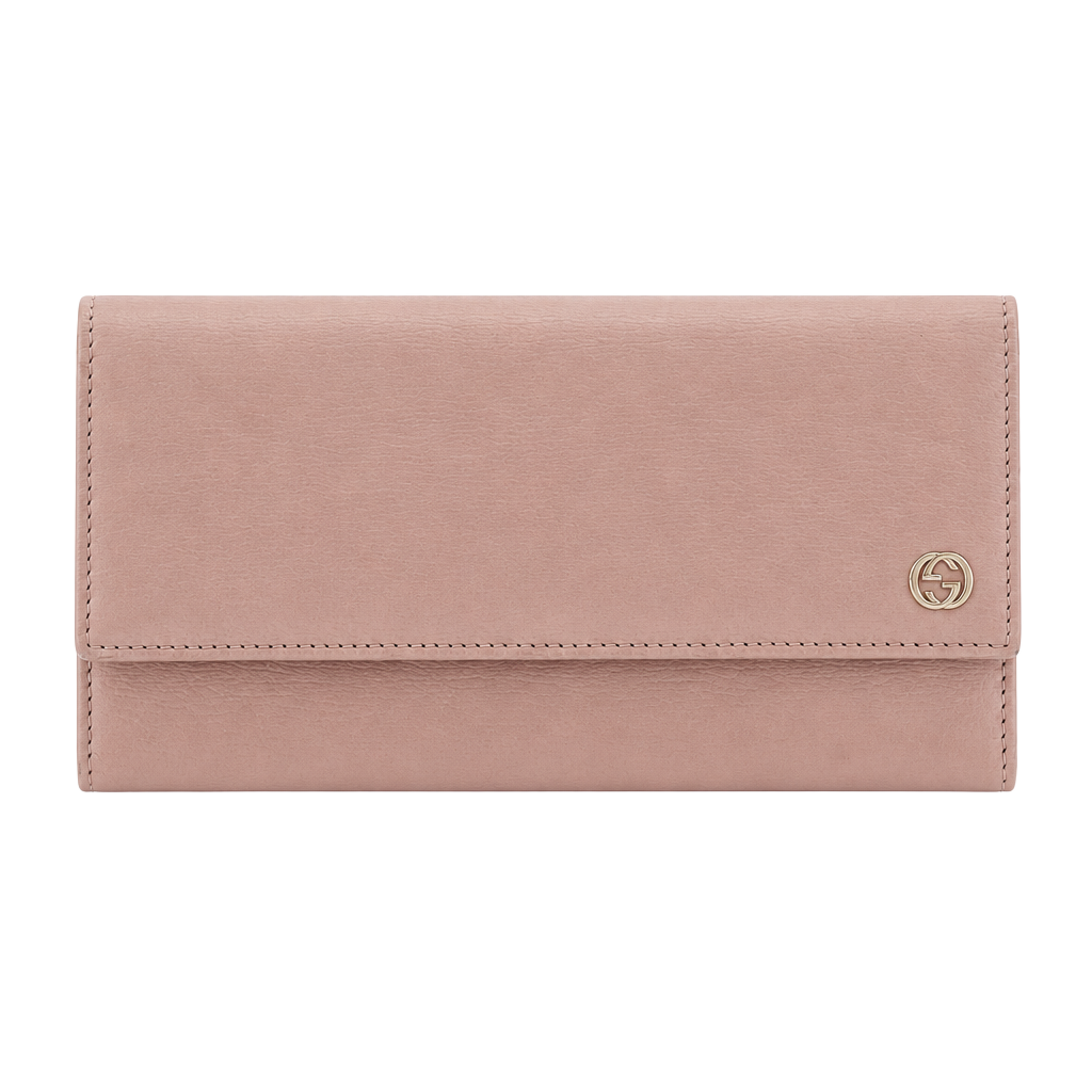 Gucci Interlocking G Continental Wallet Pink Leather 1