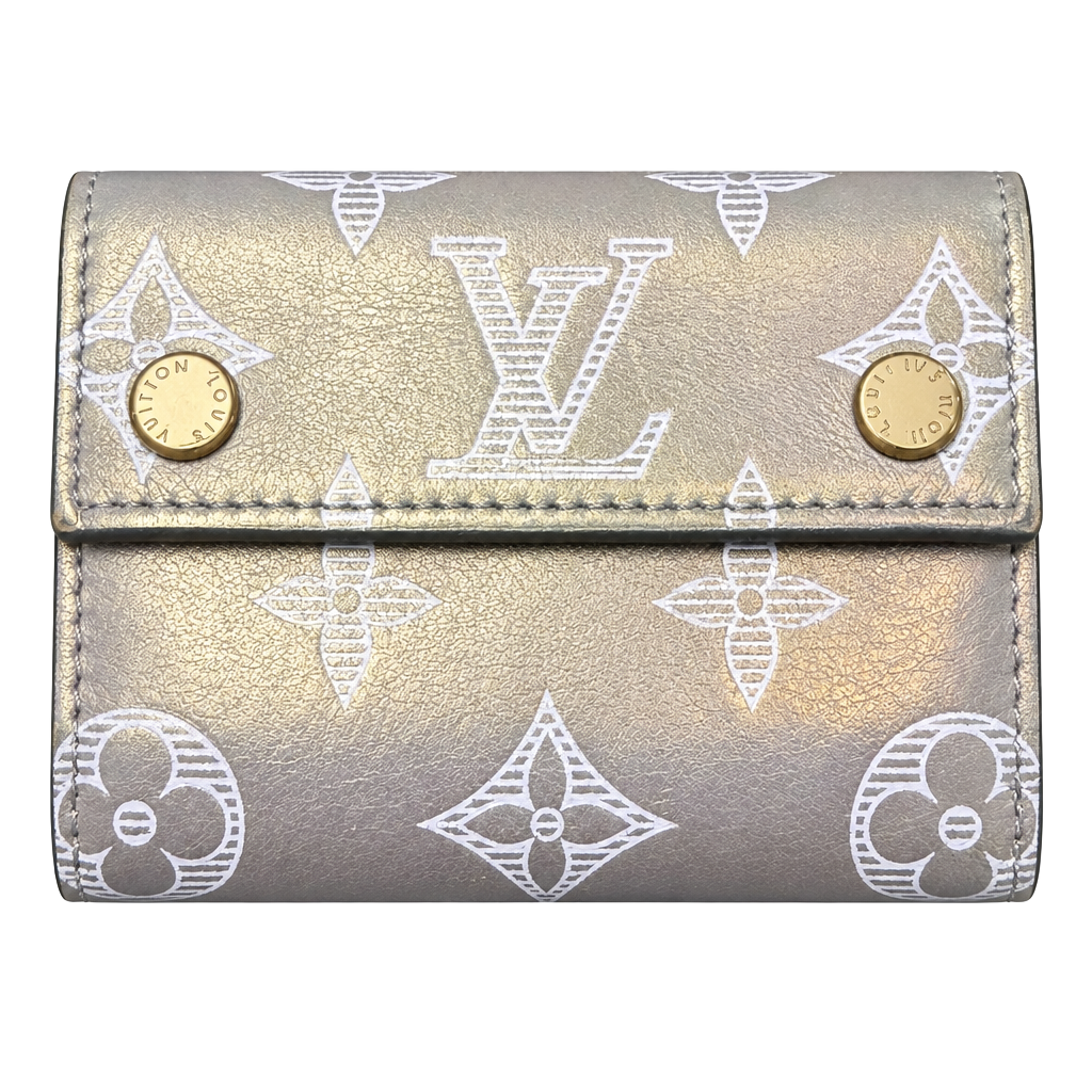 Louis Vuitton Monogram Rayures Key Holder Wallet Silver 1