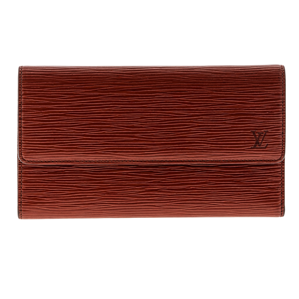 Louis Vuitton Epi Porte Tresor International Wallet Brown Leather 1