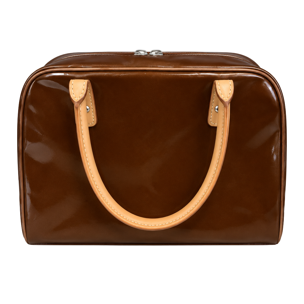 FLAWED- Louis Vuitton Tompkins Square Monogram Vernis Bronze Handbag 1