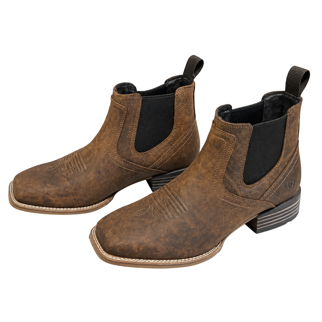 Ariat Hybrid Low Boy Chelsea Boot Size 10.5EE Brown Leather 1