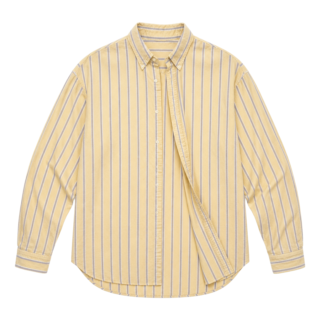 Ralph Lauren Blake Long Sleeve Shirt Size L Yellow Blue Striped Cotton 1