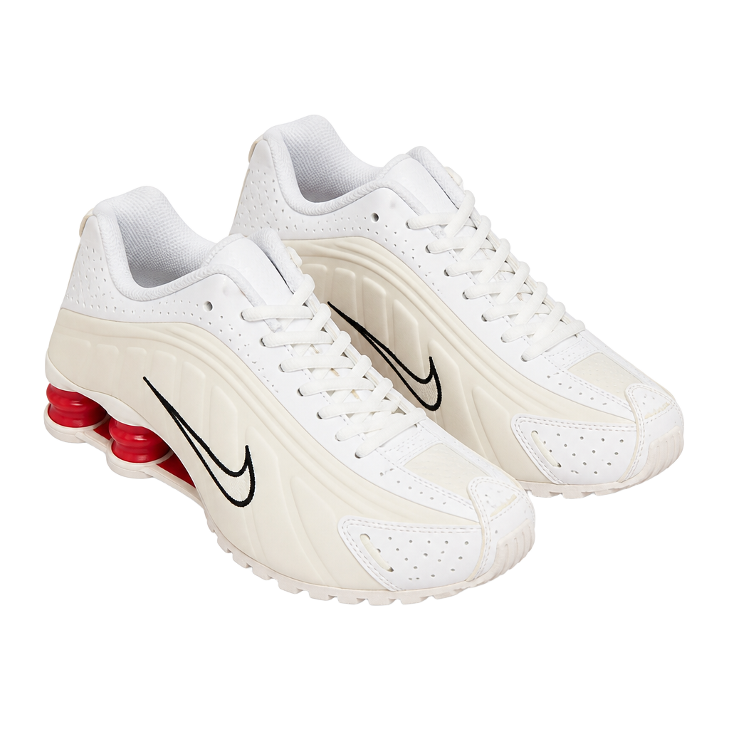 Nike Shox R4 Size 5.5Y White Phantom Picante Red 1