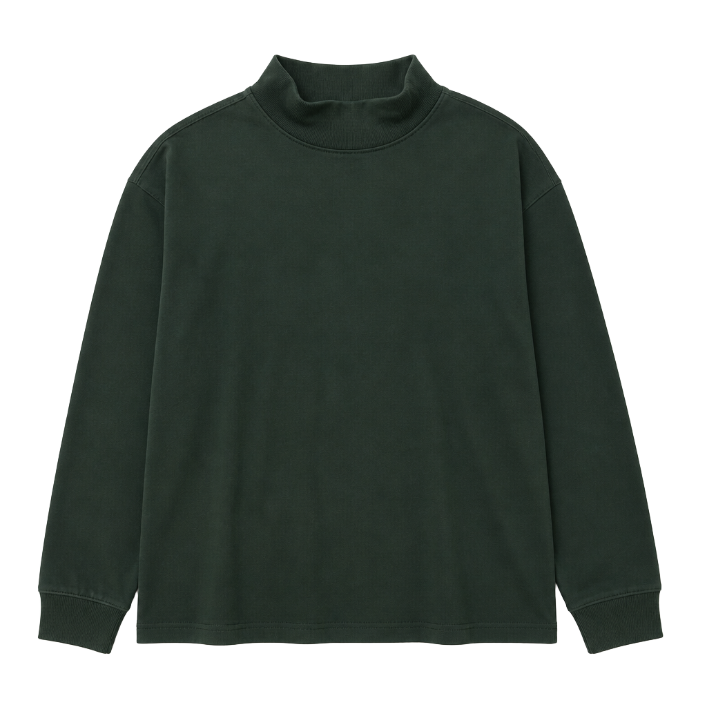 L.L. Bean Turtleneck Shirt Size XL Green Long Sleeve 1