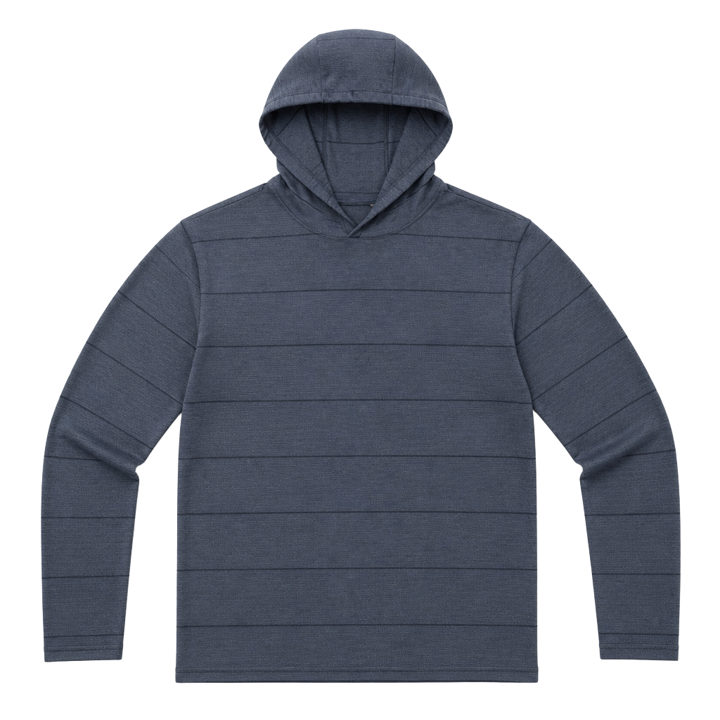 Rip Curl Men's Plain Stripe Hooded T-shirt - Navy/White Stripe - Size L 1