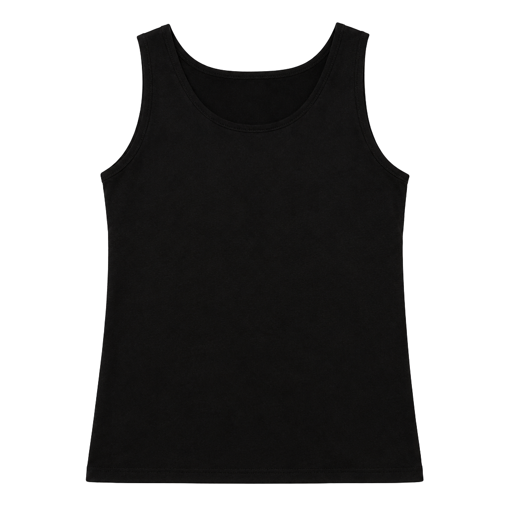 Built-In Bra Tank Top Size 4XL Black Ribbed 1
