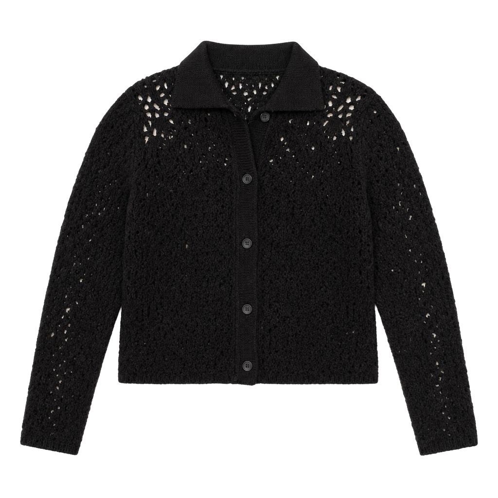 Vince Crochet Wool Cashmere Blend Cardigan XXS 1