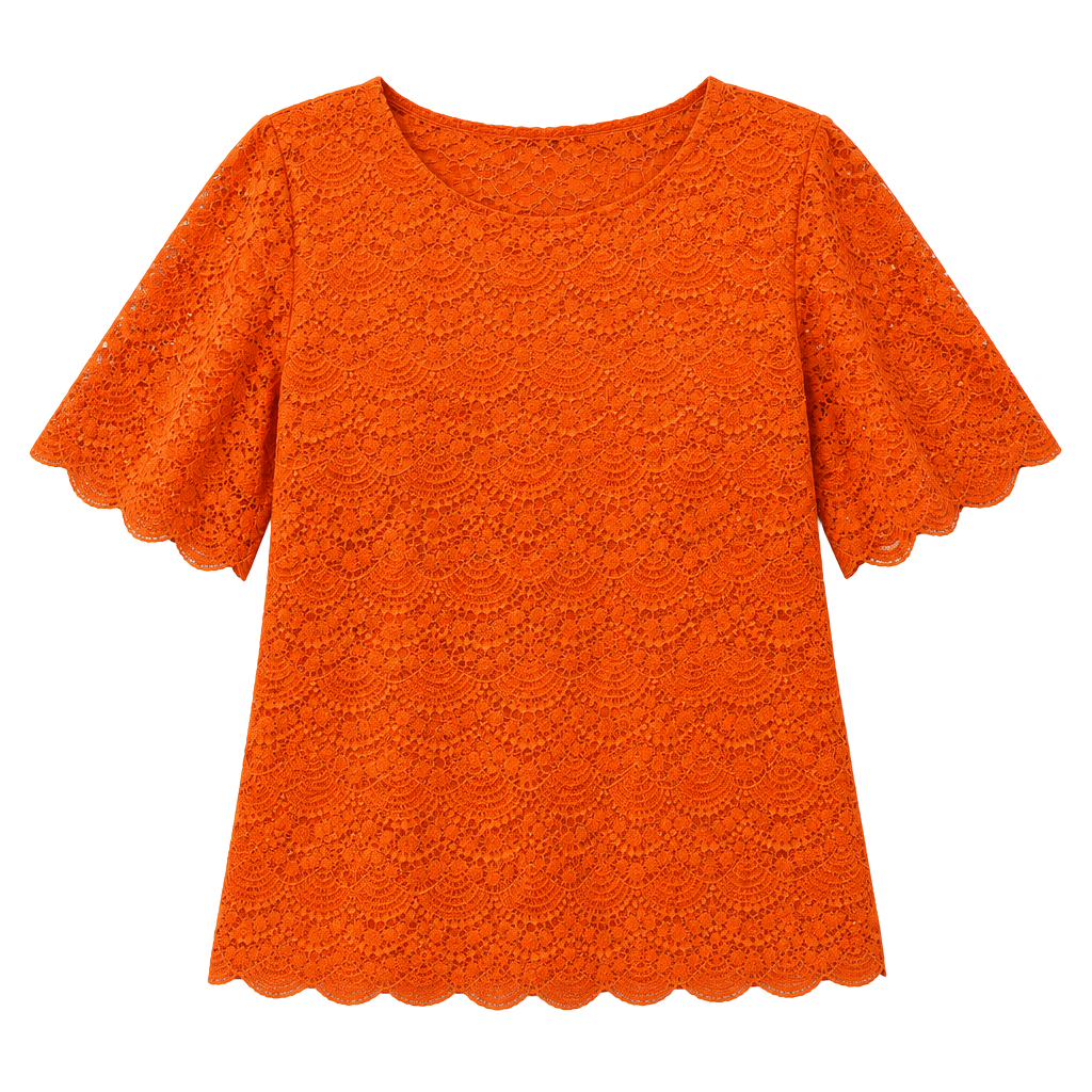 Club Monaco Orange Lace Blouse 1