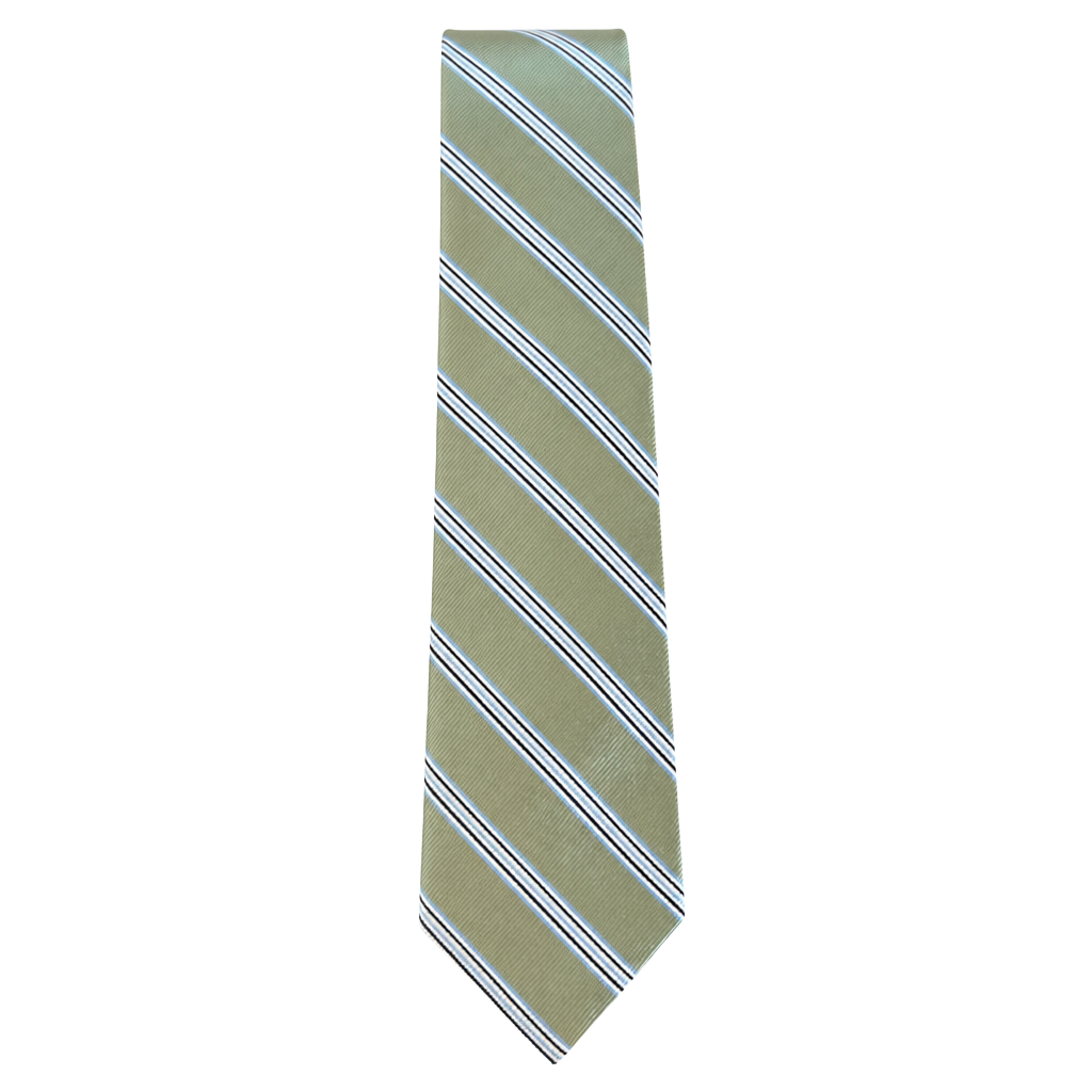 Jos A Bank Executive Collection Silk Tie Light Green Striped NWT 1
