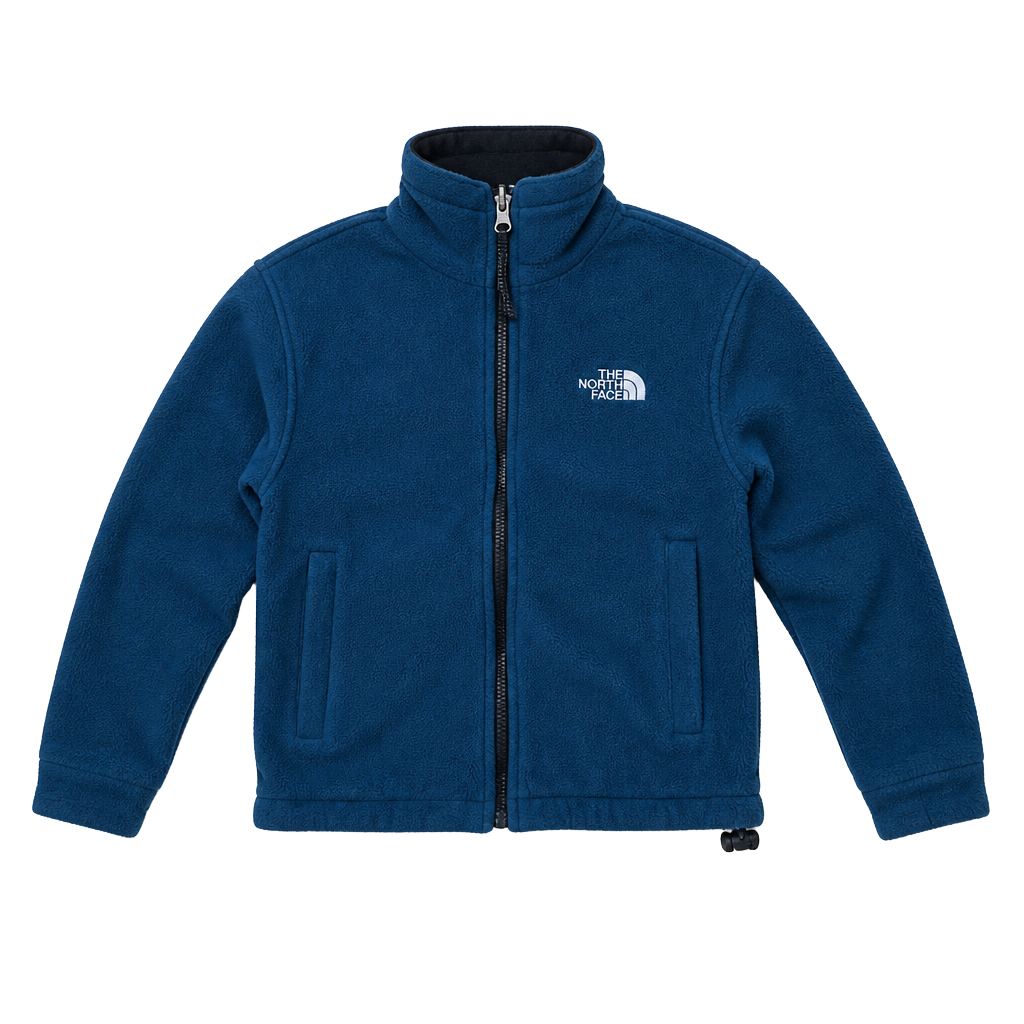 The North Face Youth TKA 100 Glacier Full-Zip Fleece Jacket in Navy Blue 1
