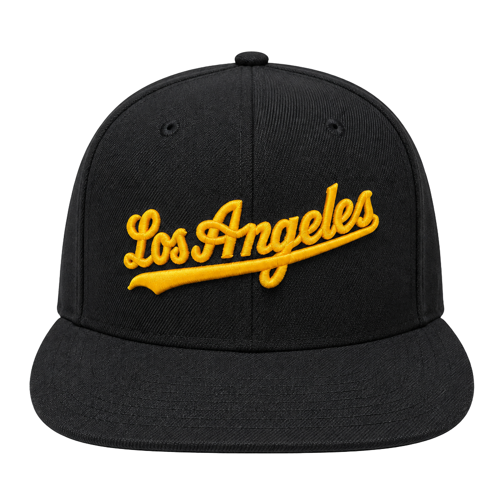New Era Los Angeles Dodgers 59FIFTY Size 7 1/4 Black Corduroy Fitted Hat 1