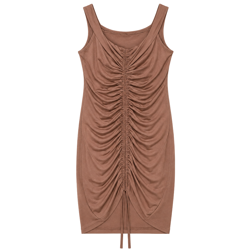Fashion Nova Ruched Mini Dress Pink Champagne 1