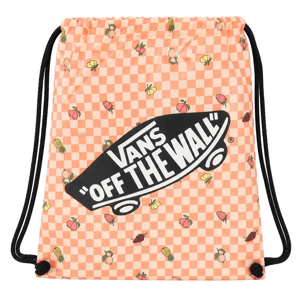 Vans Checkered Fruit Drawstring Backpack Peach 1