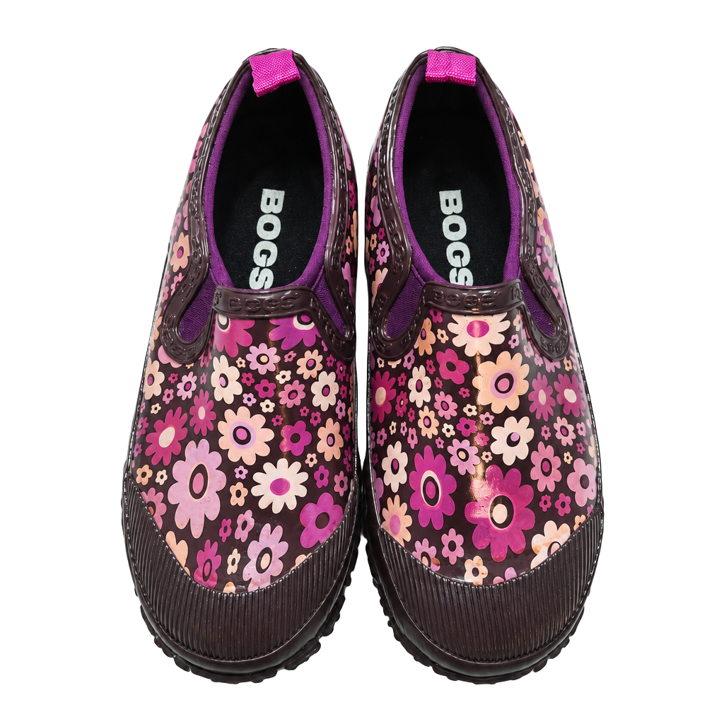Bogs Rue Size 5 Kids Purple Floral Waterproof Shoes 1
