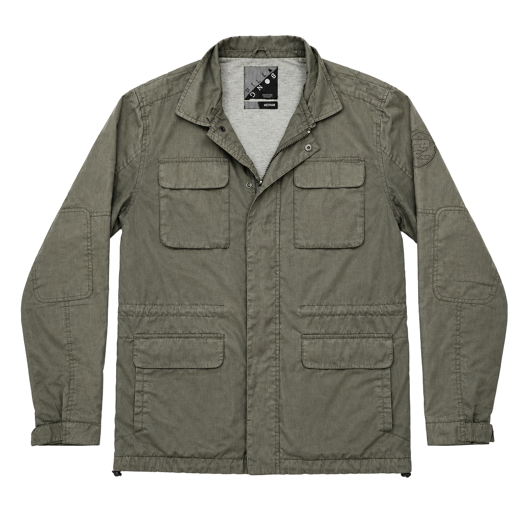 Billabong Utility Jacket Size Medium Olive Green Full Zip 1