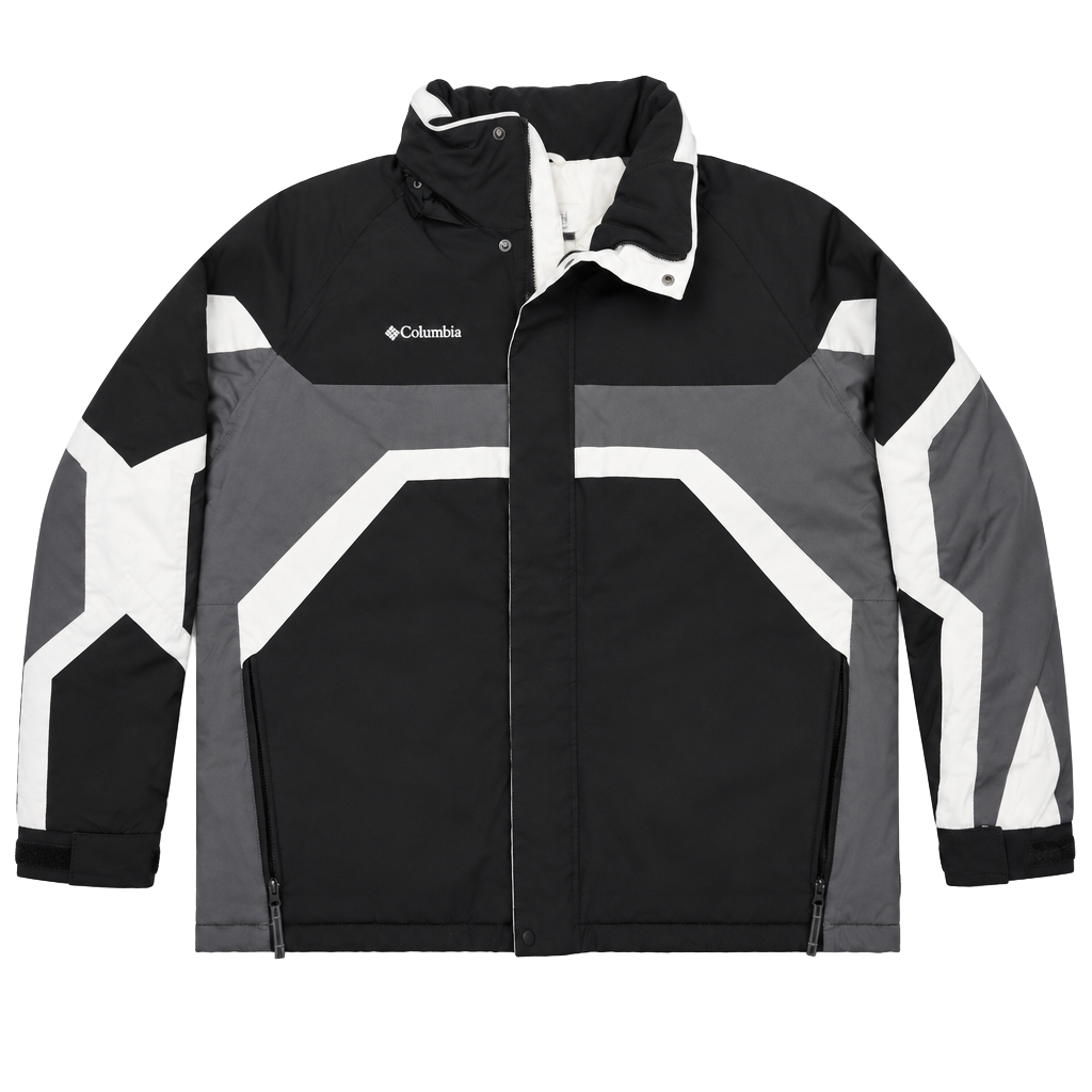 Columbia Winter Ski Jacket Black White Gray 1