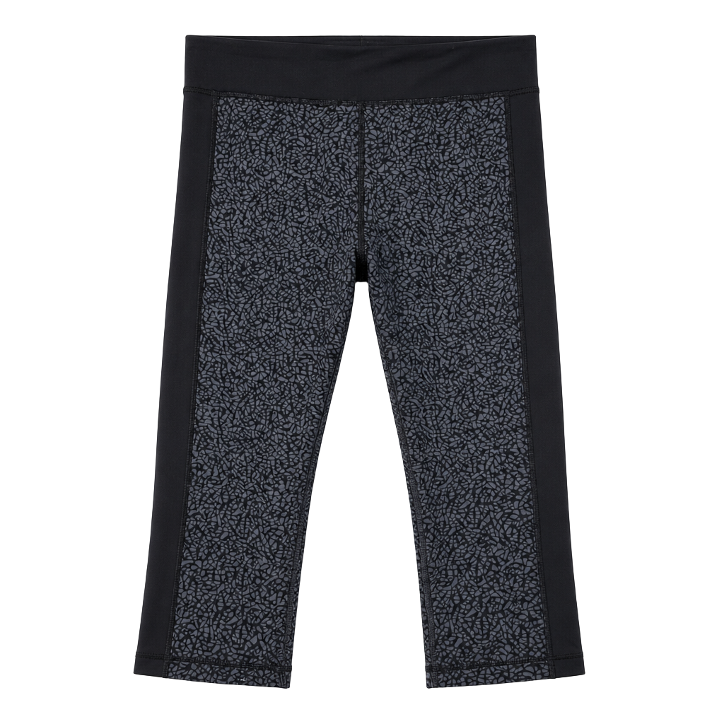 Under Armour Women's HeatGear Printed Crop Leggings Black/Gray 1