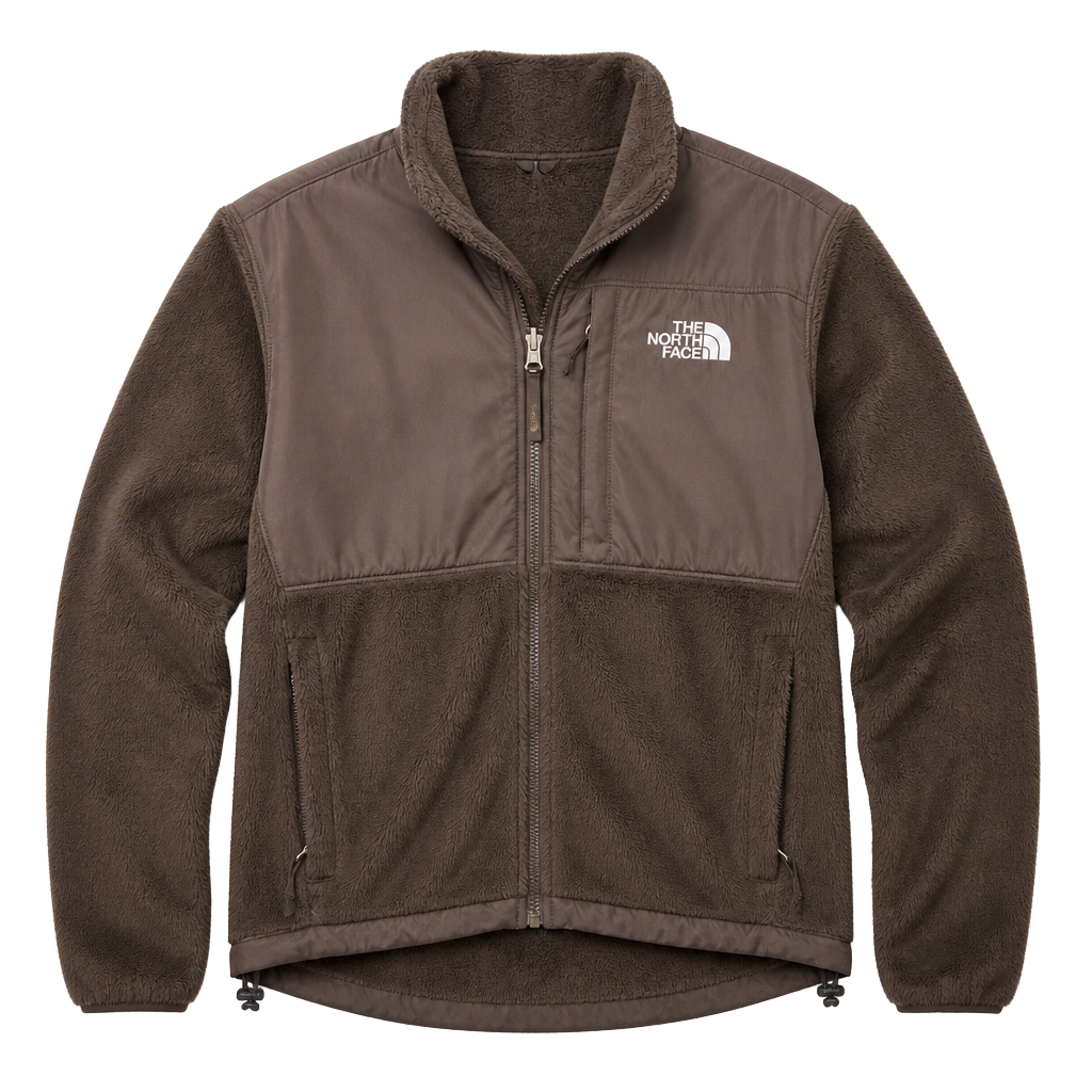 The North Face Womens Denali Full Zip High Pile Fleece Jacket Brown S/P 1