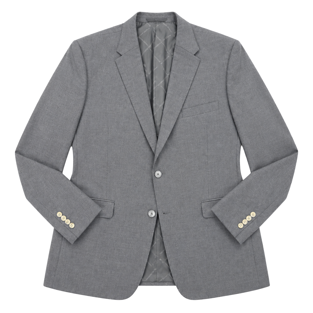 Hickey Freeman Suit Jacket Blazer Gray Wool Mens Size 44R Made In USA 1