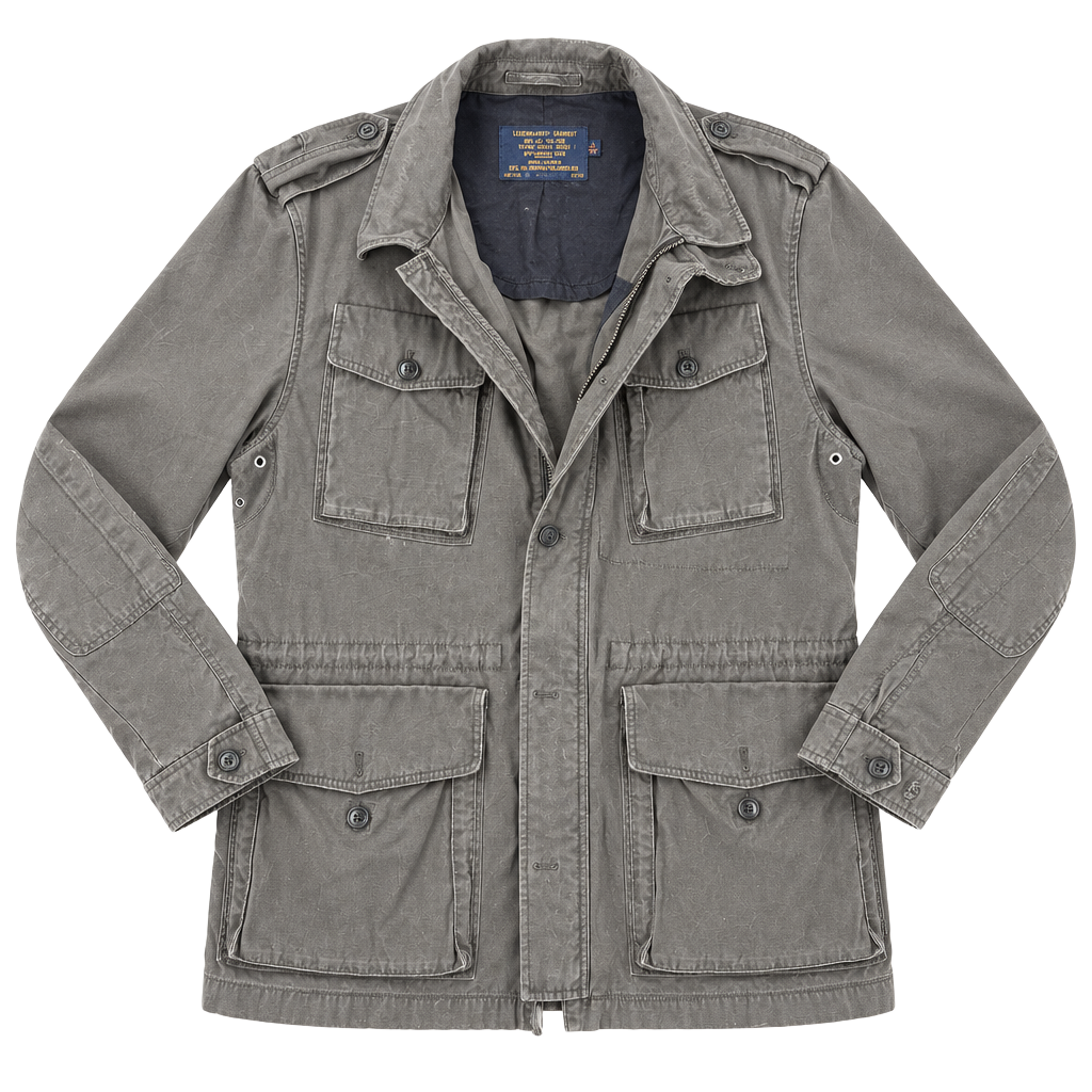 J.Crew A/22 Type G38 Military Field Jacket XL M65 Distressed Gray Utility 1
