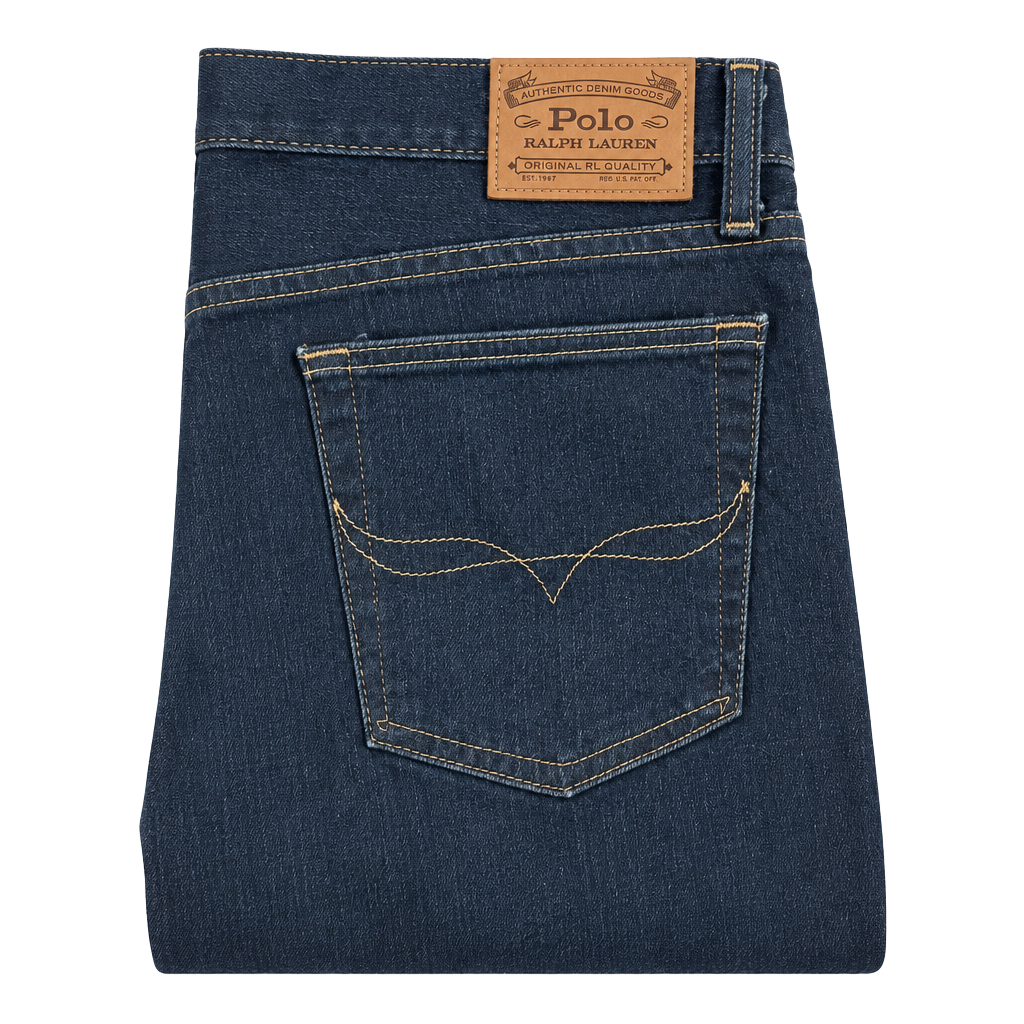 NWT Polo Ralph Lauren Stretch Slim Straight Jeans Size 34X30 Blue 1
