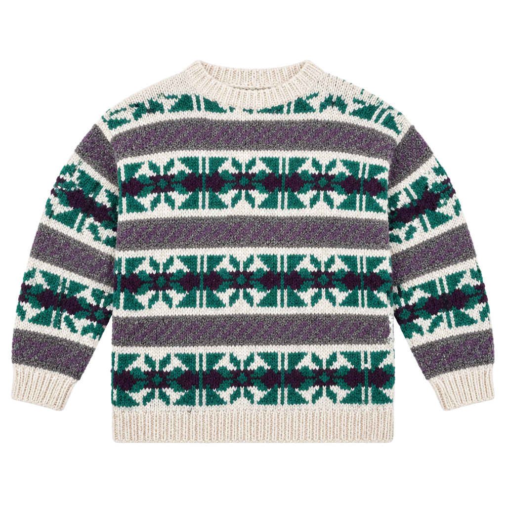 Vintage World Of Wool Wool Sweater Fair Isle Geometric Chunky Knit Pullover L 1