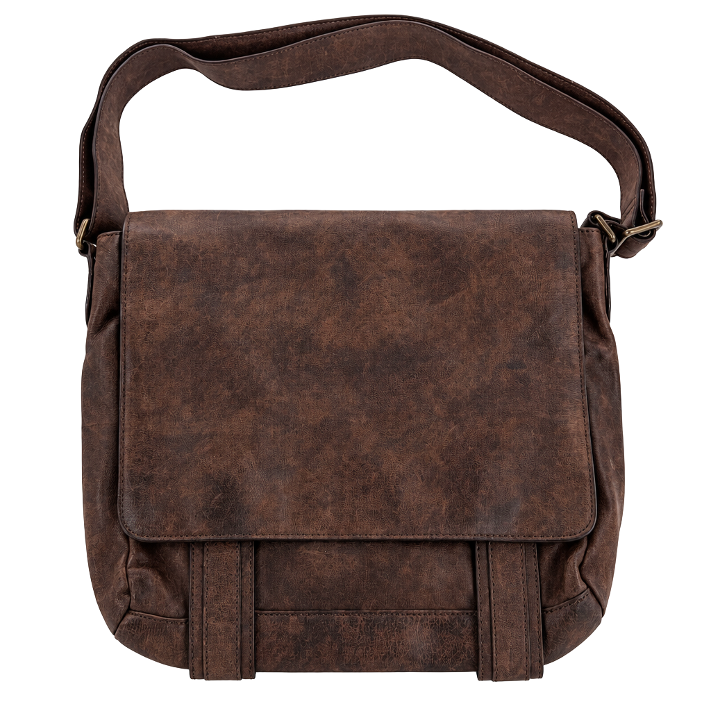 Frye Logan Flap Messenger Bag Brown Leather 1