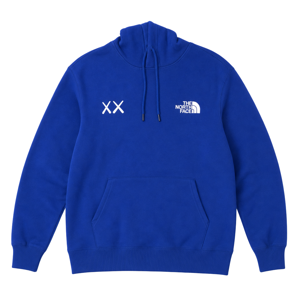 The North Face x KAWS Pullover Hoodie in Bolt Blue 1