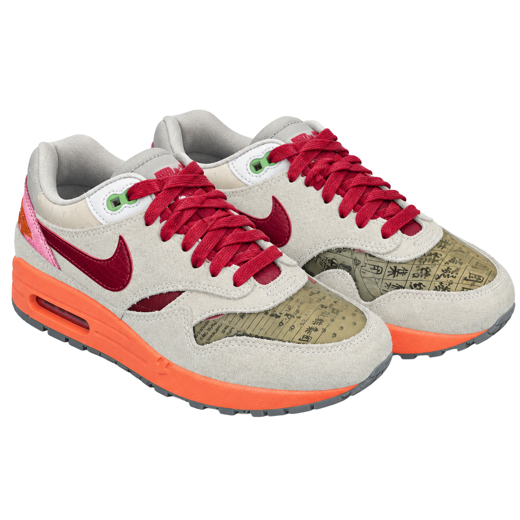 Nike Air Max 1 CLOT Kiss of Death Net Deep Red Orange Blaze DD1870-100 1