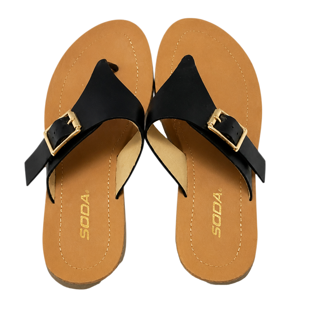 Soda Black Women's Sandal/flip flop size 9 1