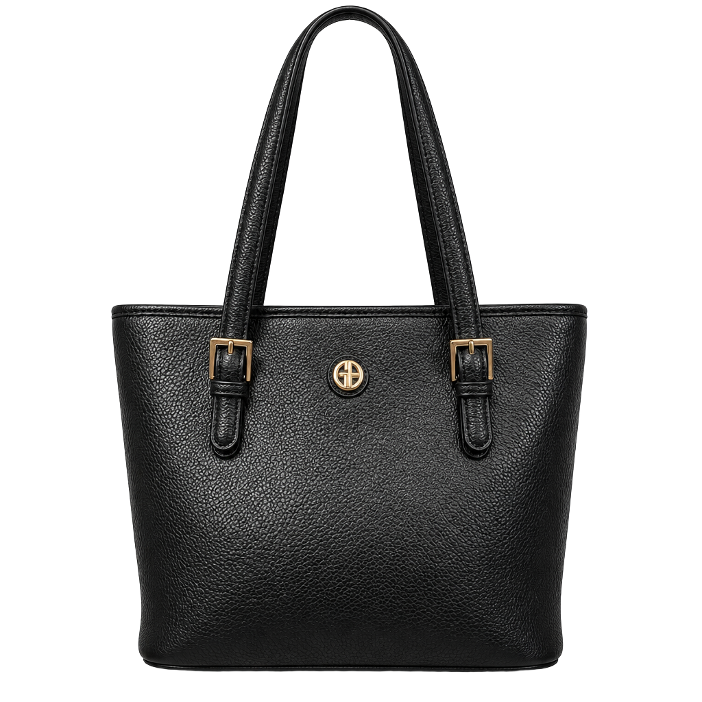 Giani Bernini Black Pebbled Tote Bag 1