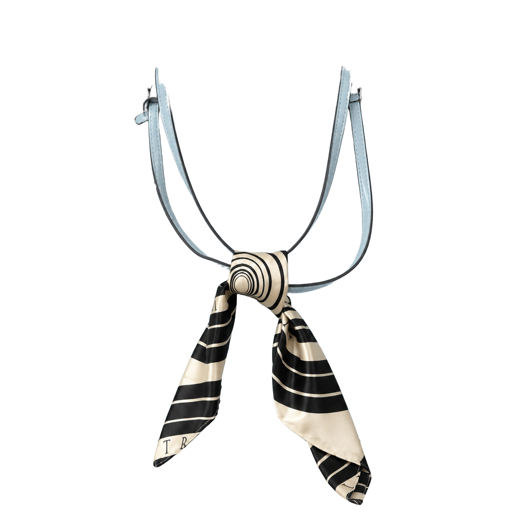 Ivanka Trump Patent Tote Light Blue Handbag With Scarf 1