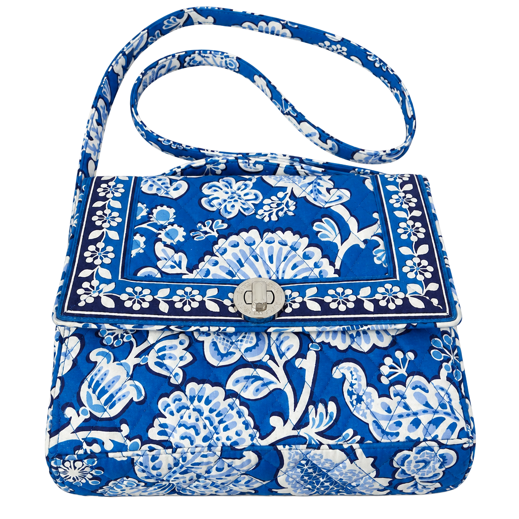 Vera Bradley Blue Lagoon Quilted Cotton Crossbody Bag 1