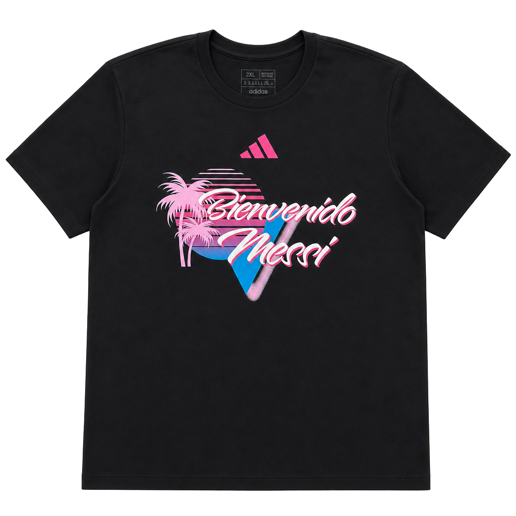 Adidas Inter Miami CF Lionel Messi 'Bienvenido' Graphic Short Sleeve T-Shirt 1