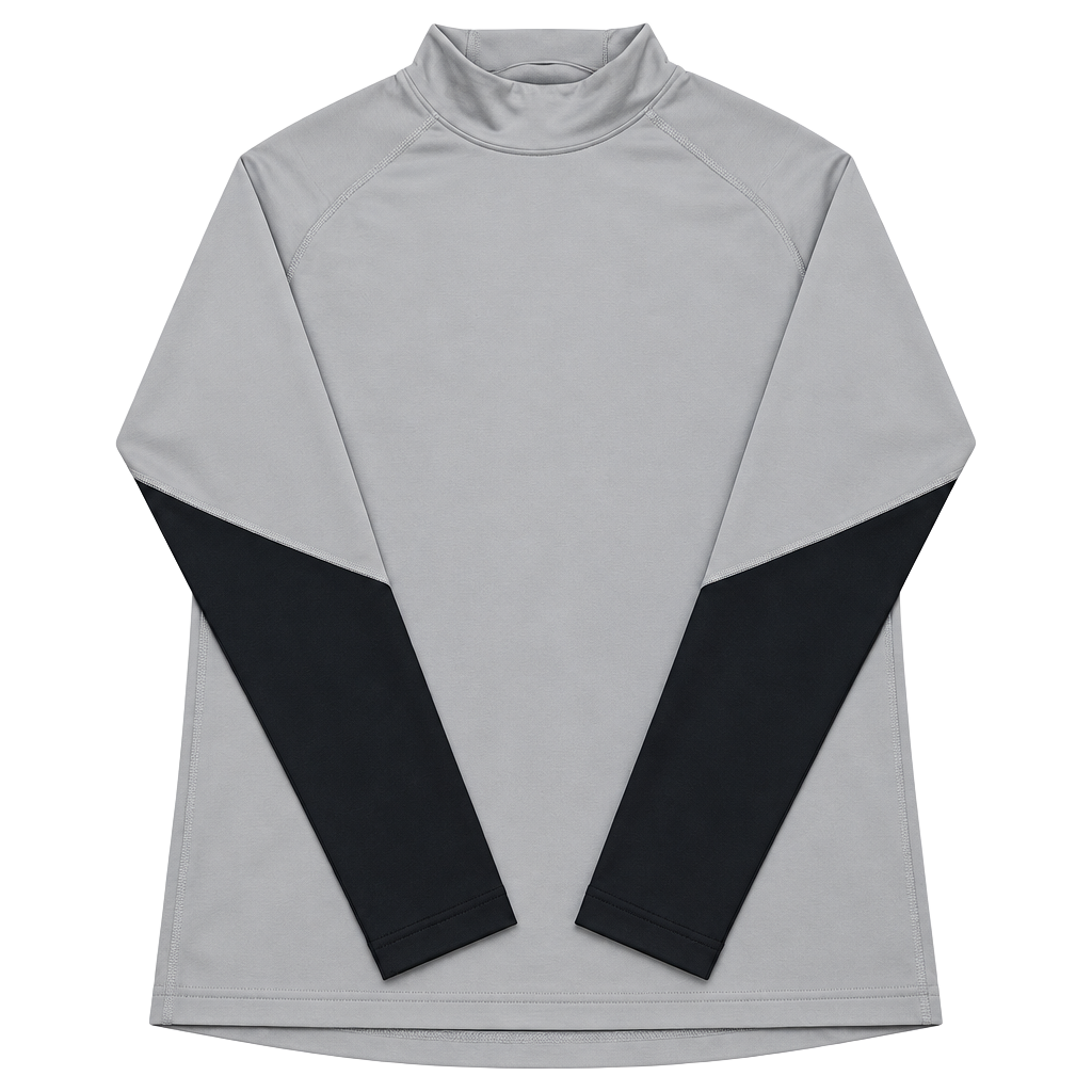Under Armour ColdGear Infrared Fitted Mock Size M Gray Black Long Sleeve 1