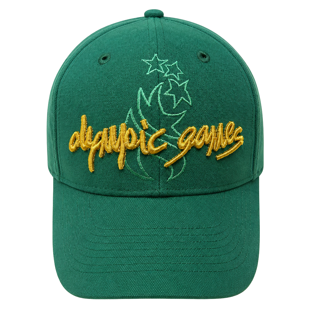 Vintage The Game 1996 Atlanta Olympics Green Script Snapback Hat 1