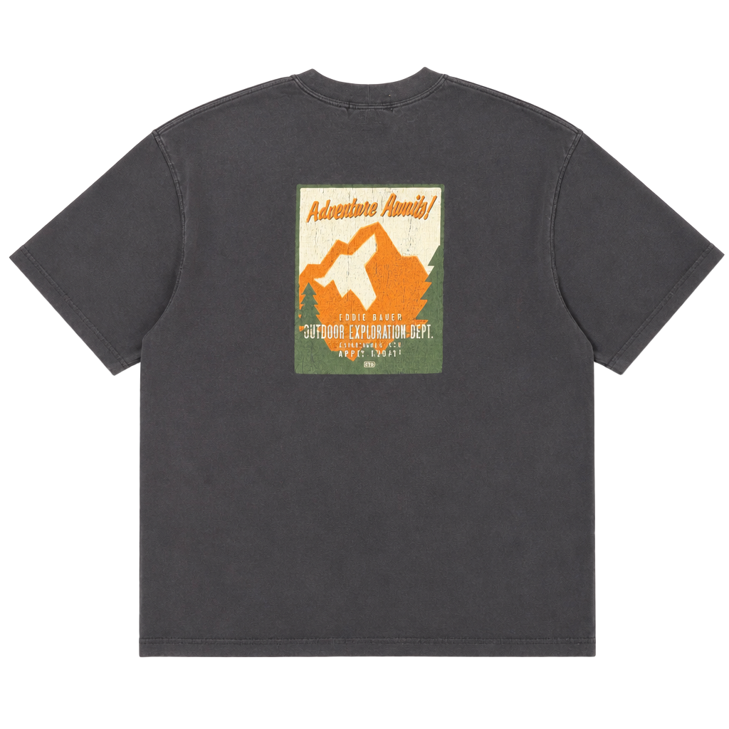 Eddie Bauer Outdoor Exploration Dept Adventure Awaits Graphic T-Shirt 1
