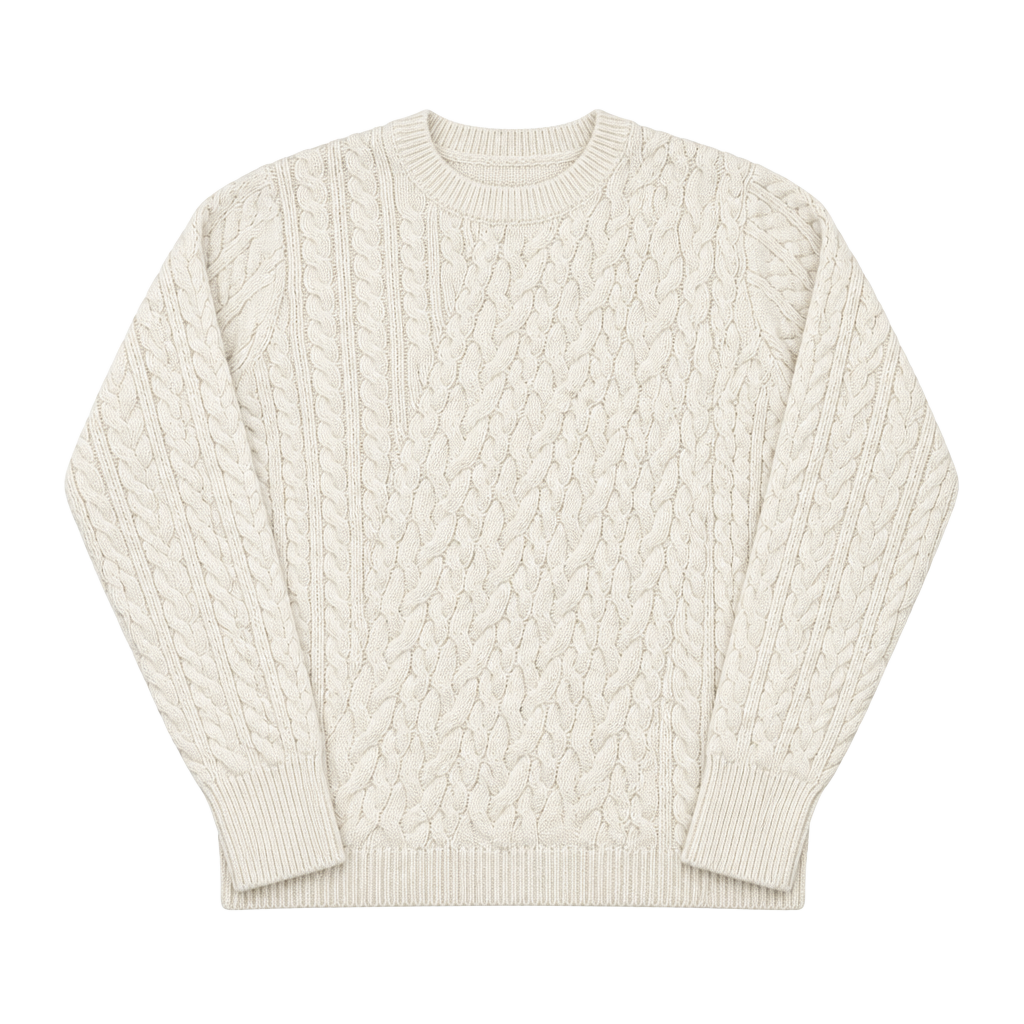 J.Crew Cable Knit Sweater Size S White Crewneck Pullover 1