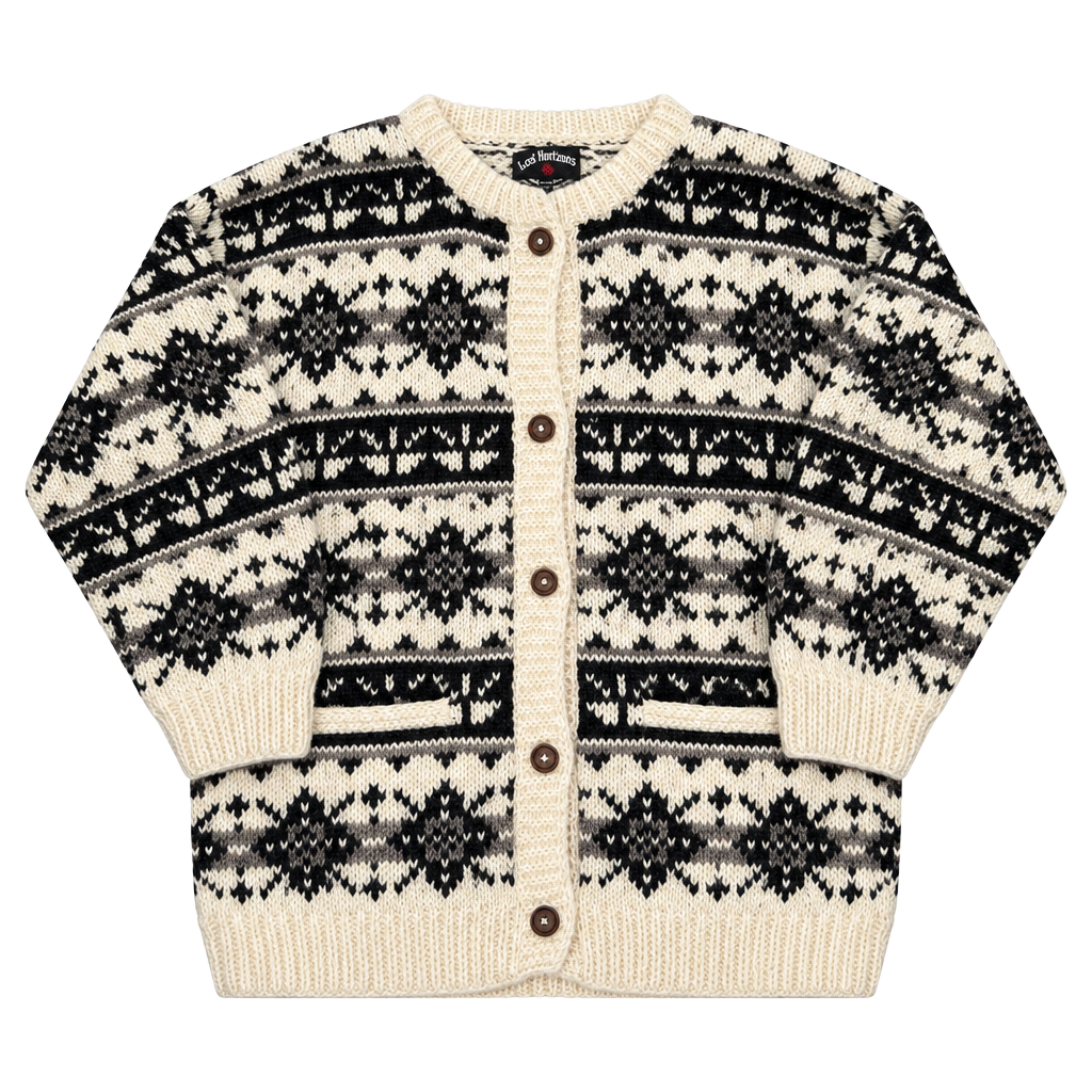 Lost Horizons Nordic Fair Isle Wool Cardigan Sweater Size L 1
