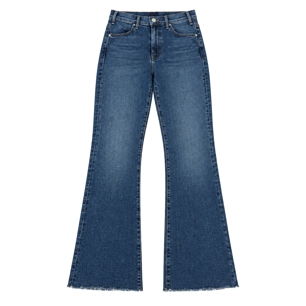 Mother The Hustler Flood Fray Jeans Blue Denim High Rise Crop 1