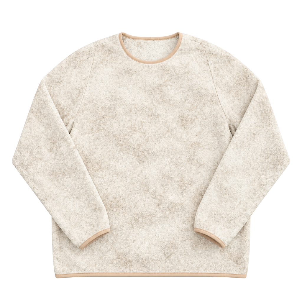 Lululemon Lab Fleece Crew Pullover XL Cream Tie Dye Sweater 1